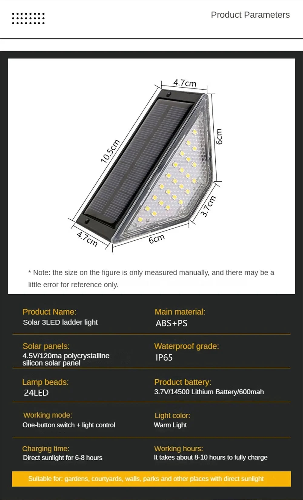 LED traplamp – Waterdicht & zonne-energie
