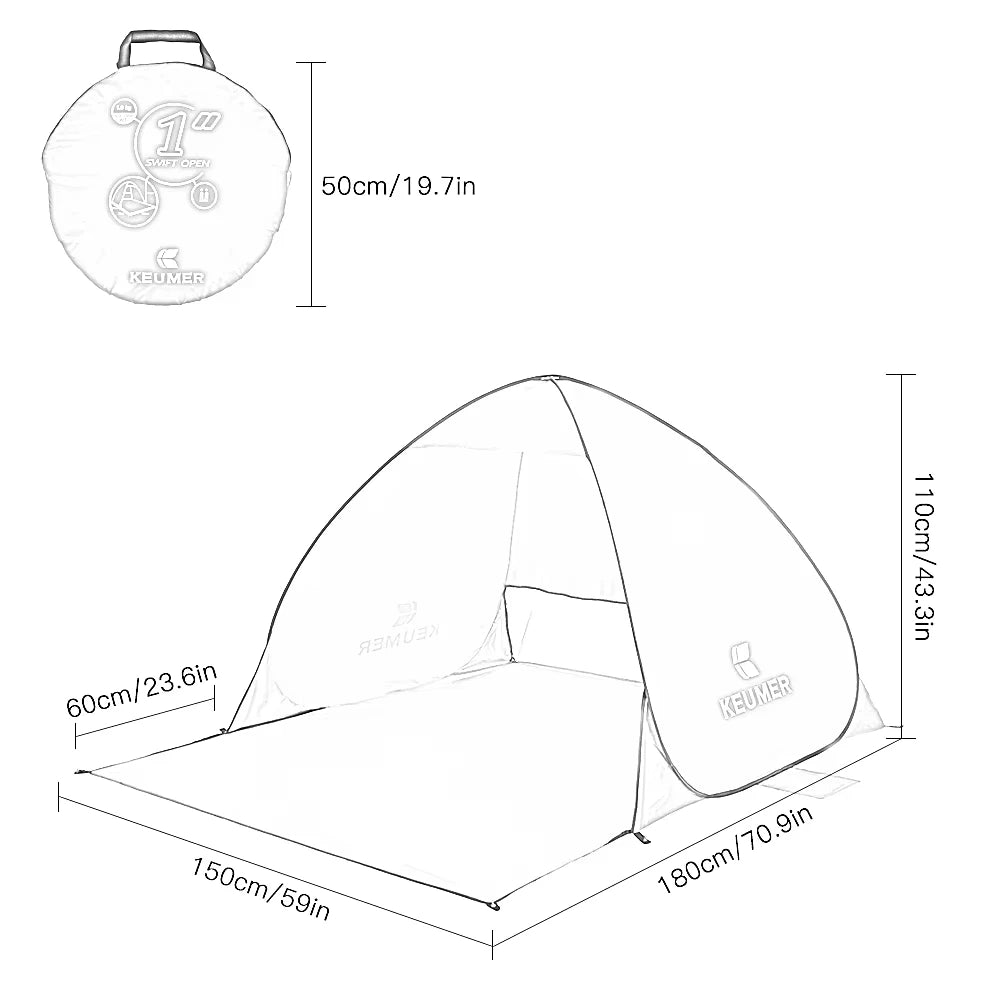 Pop-up Tent met UV-bescherming