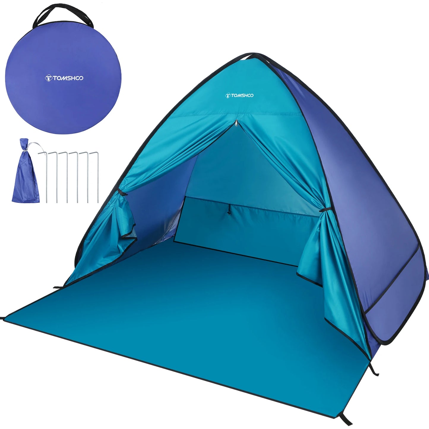 TOMSHOO Pop-up Tent – 3-4 Persoons - Lichtgewicht Camping