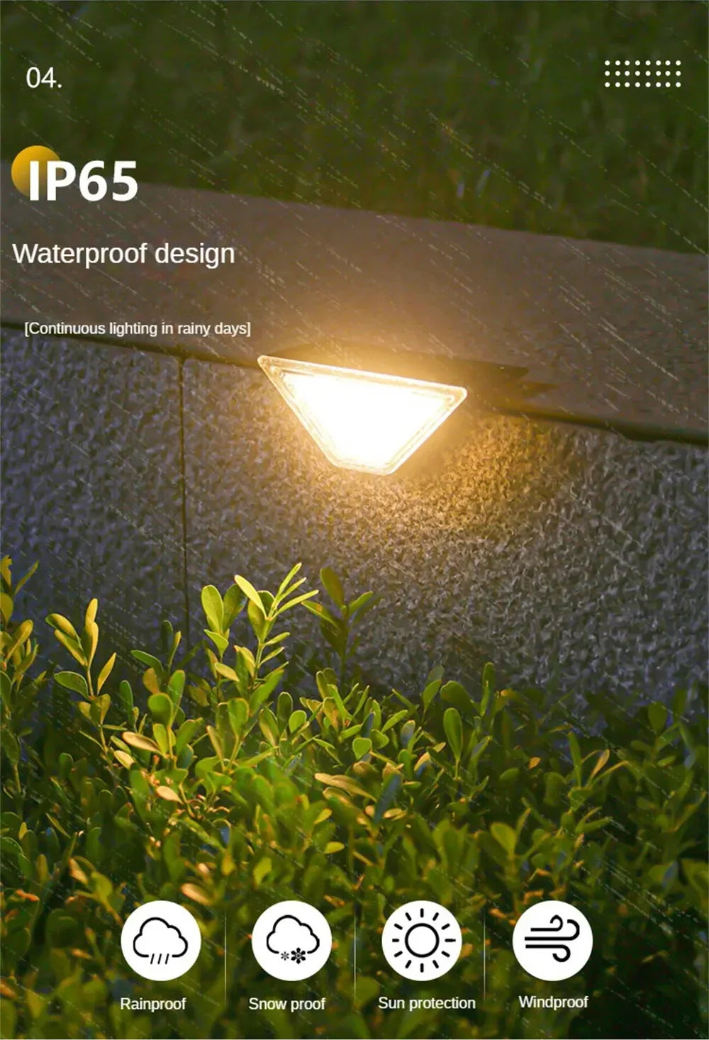 LED traplamp – Waterdicht & zonne-energie