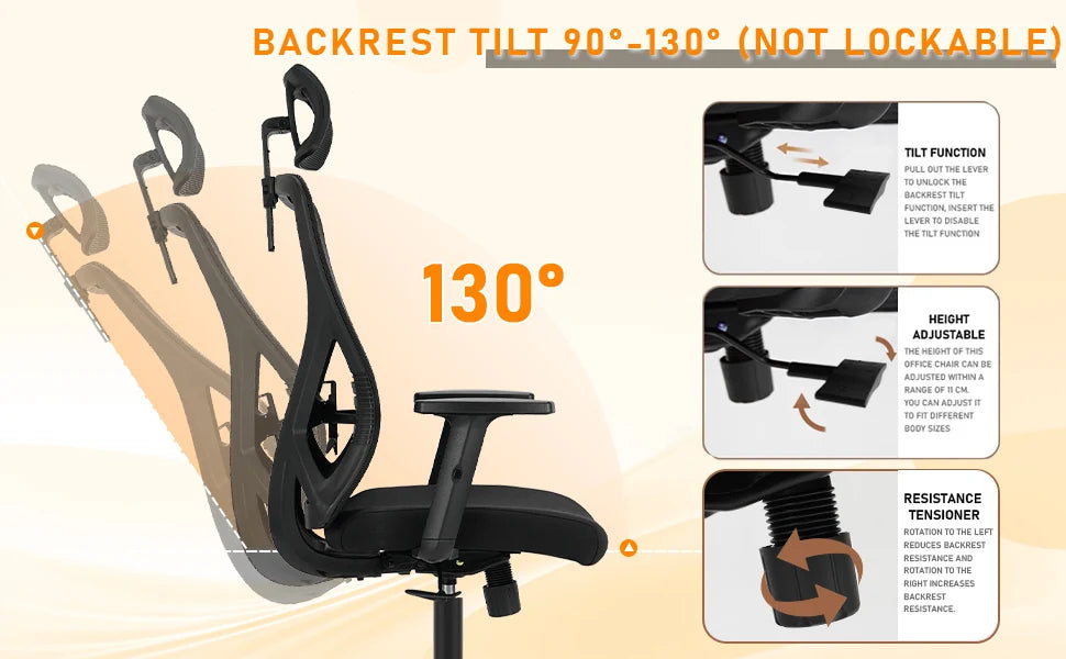 Ergonomische bureaustoel - Comfort Design