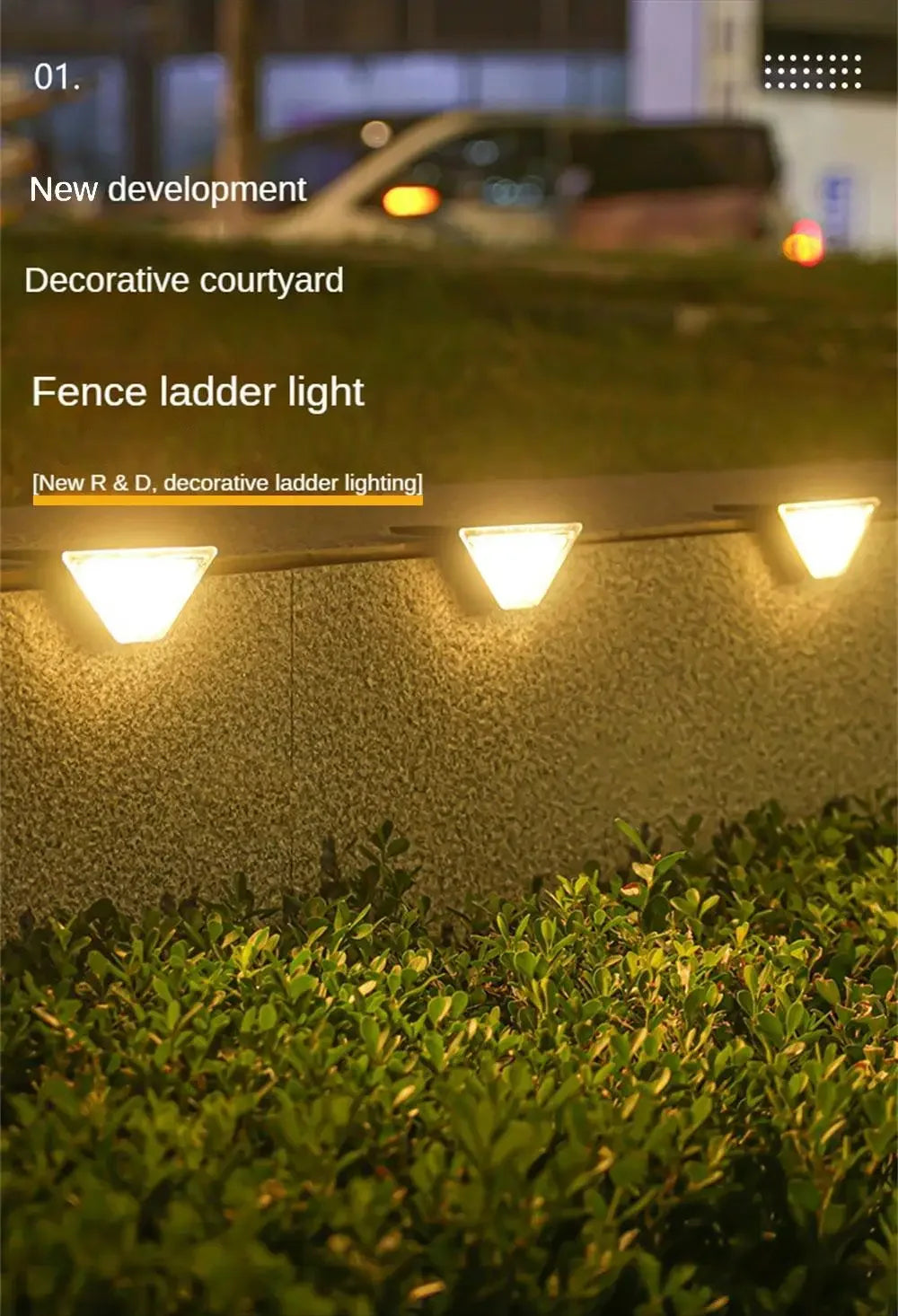 LED traplamp – Waterdicht & zonne-energie