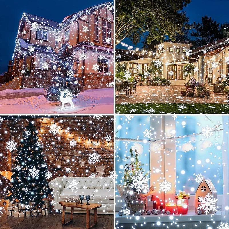 Kerstprojectorlampen - LED verlichting sneeuwvlokdecoratie