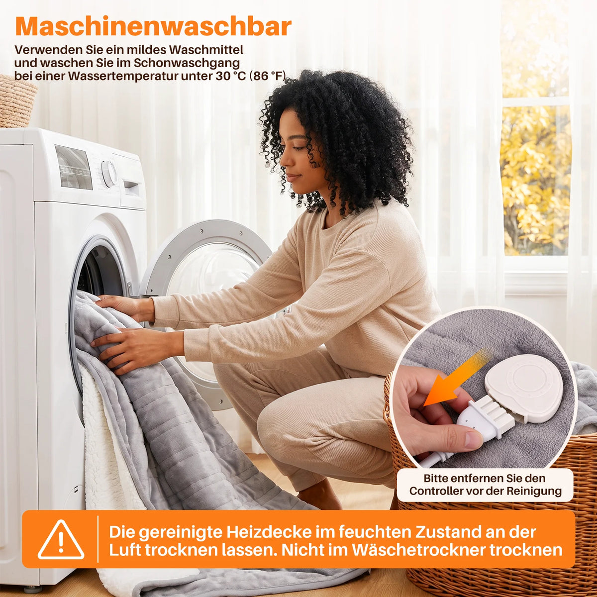 Elektrische warmtedeken met 6 warmtestanden en timer