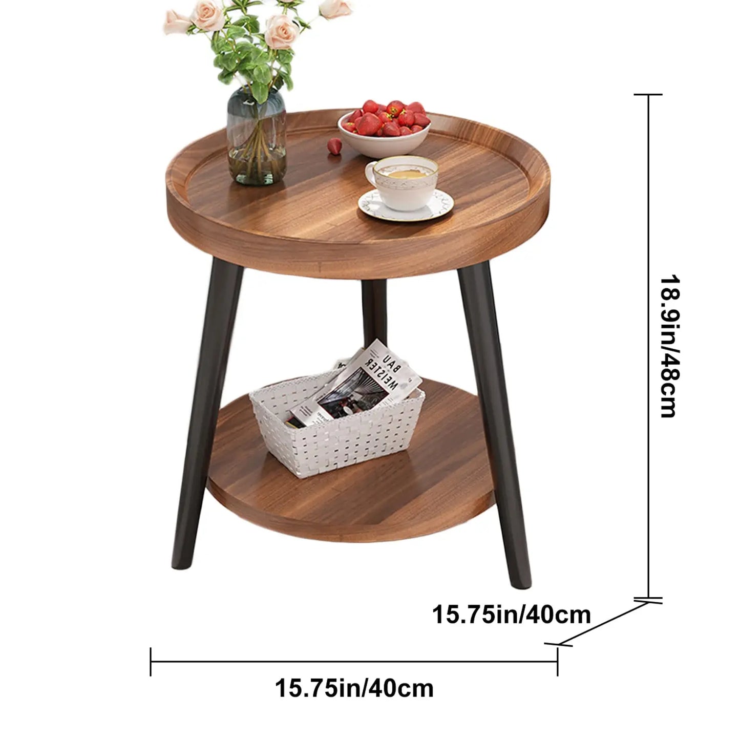 Ronde bijzettafel 2-Laags ontwerp