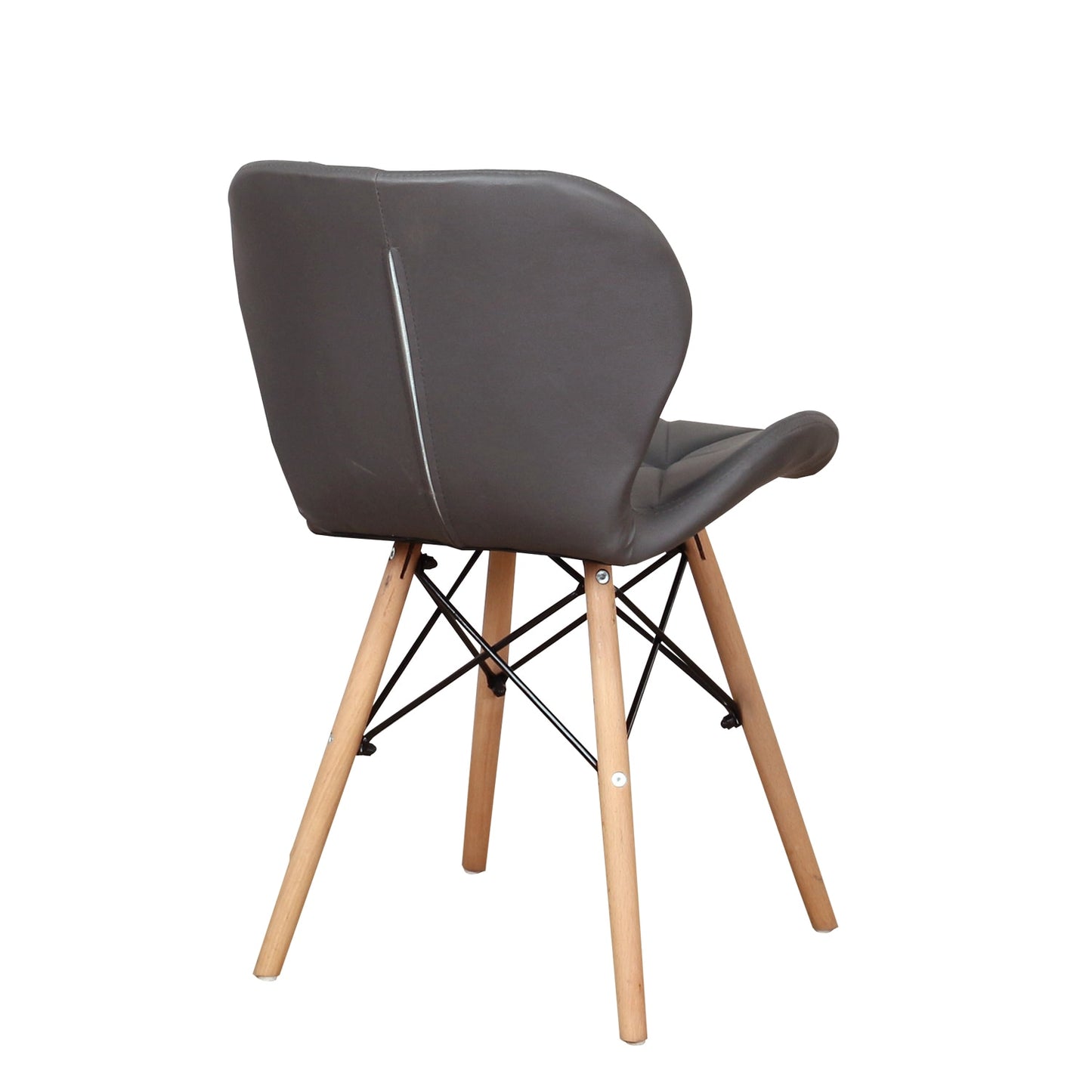 Een set van 4 Luxe Eetkamerstoelen - (wit/grijs/zwart).