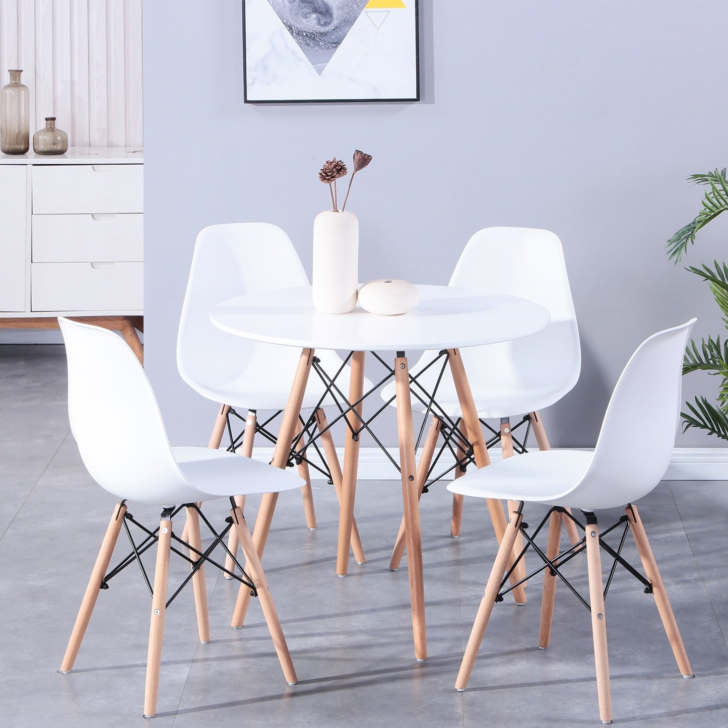 EGOONM Ronde Eettafel - Houten Poten - Scandinavische Stijl