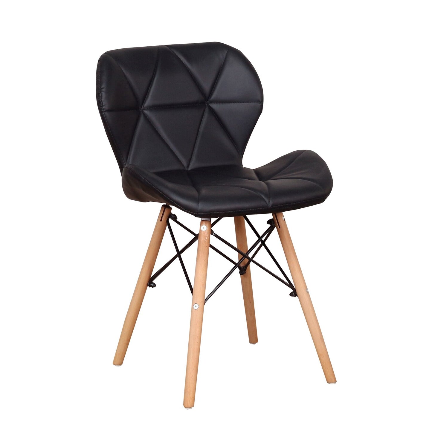 Een set van 4 Luxe Eetkamerstoelen - (wit/grijs/zwart).