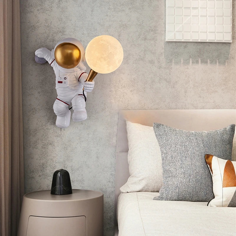 LED Wandlamp - Astronaut en Maan Ontwerp