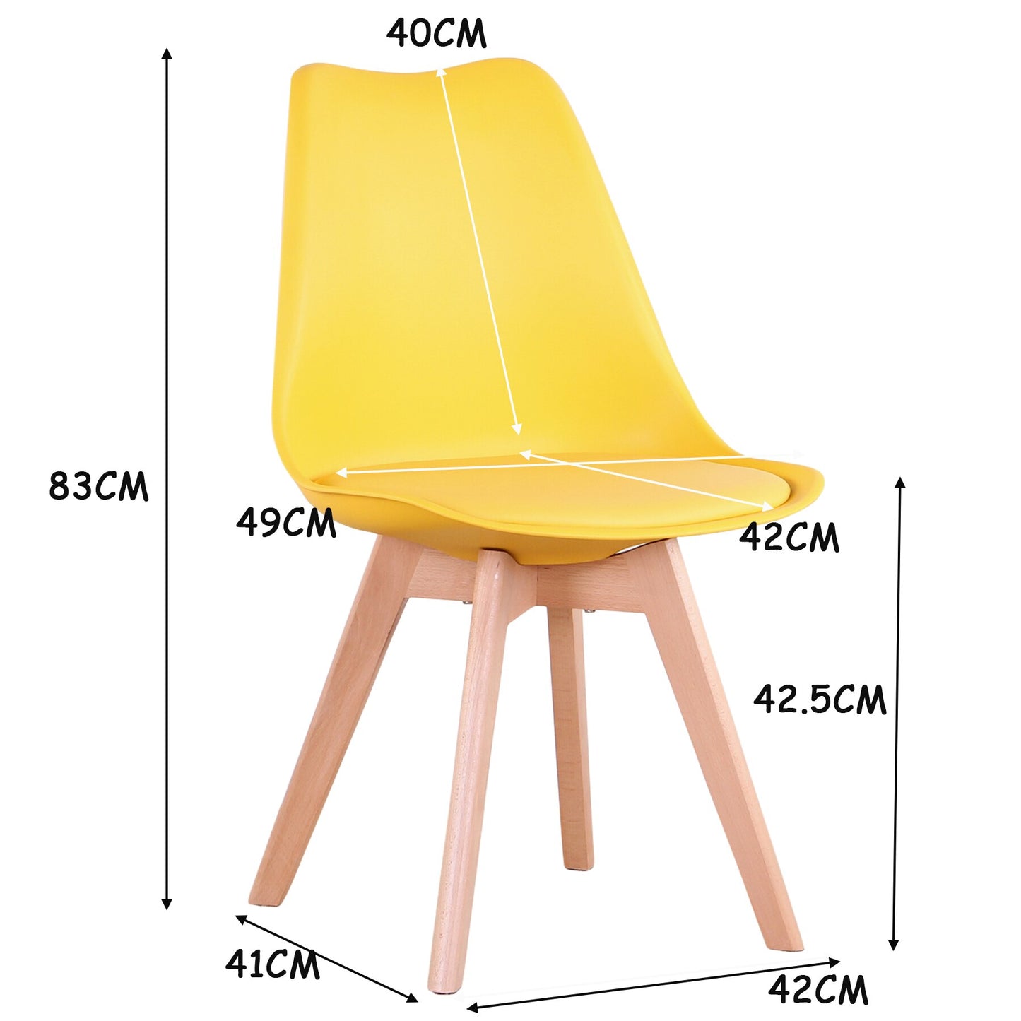 EGOONM - 4 stuks/set eetkamerstoelen - Nordic design