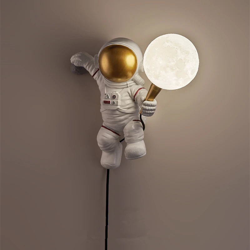 LED Wandlamp - Astronaut en Maan Ontwerp