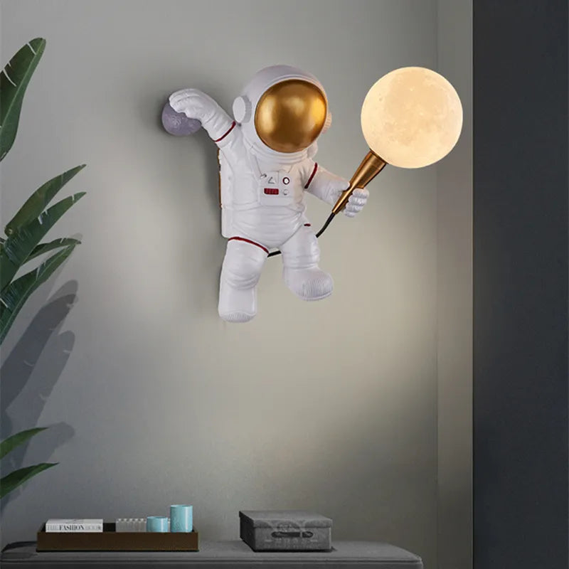 LED Wandlamp - Astronaut en Maan Ontwerp