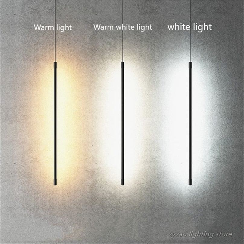 Moderne LED-hanglampen - geometrische lijnen en strips