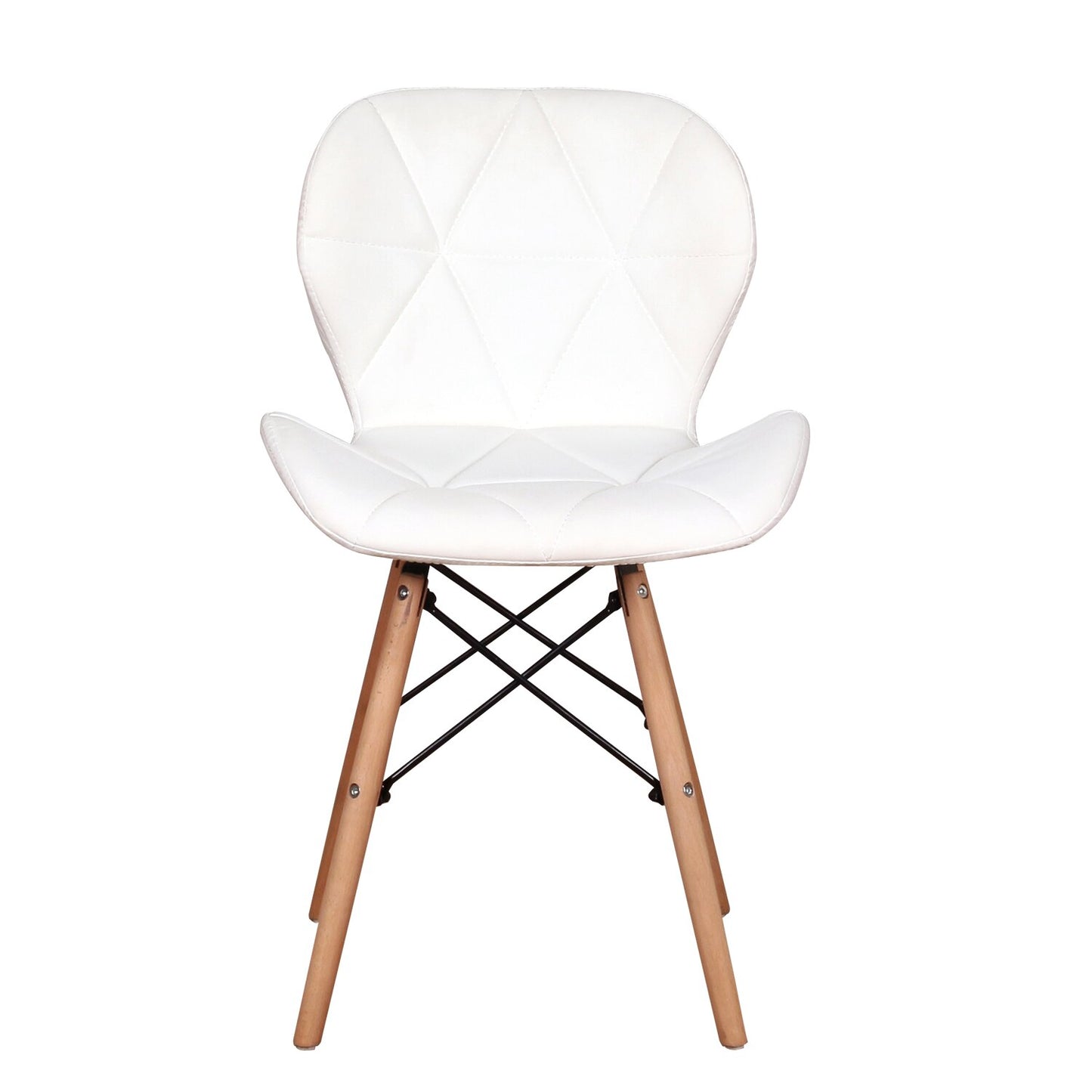 Een set van 4 Luxe Eetkamerstoelen - (wit/grijs/zwart).