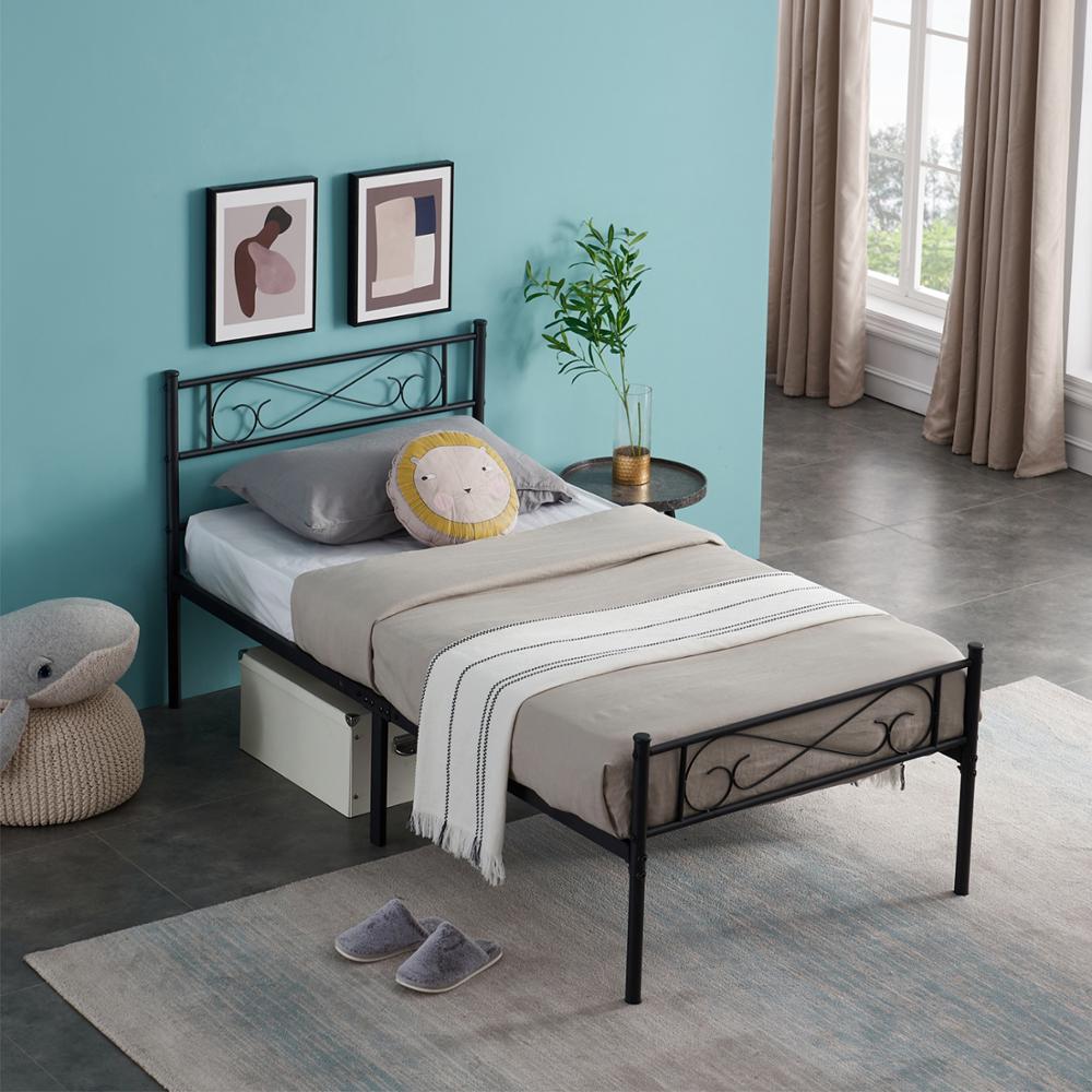 EGOONM Metalen bed -  ijzeren bed frame - Zwart