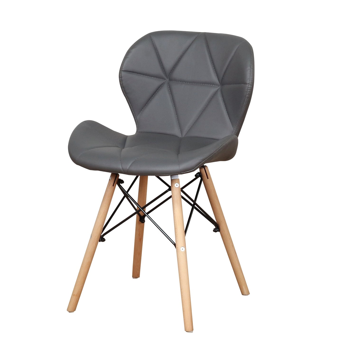 Een set van 4 Luxe Eetkamerstoelen - (wit/grijs/zwart).