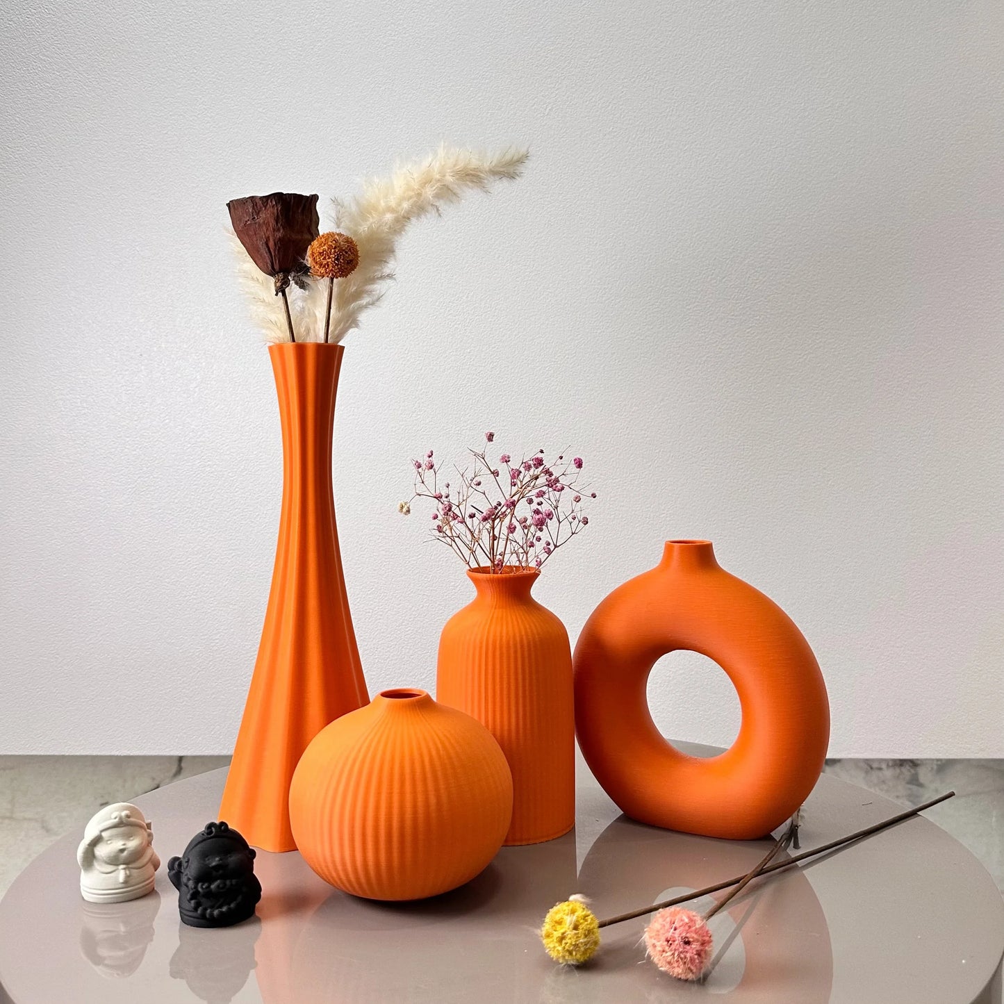 Set van 4 Bohemian vazen – Decoratieve vazen