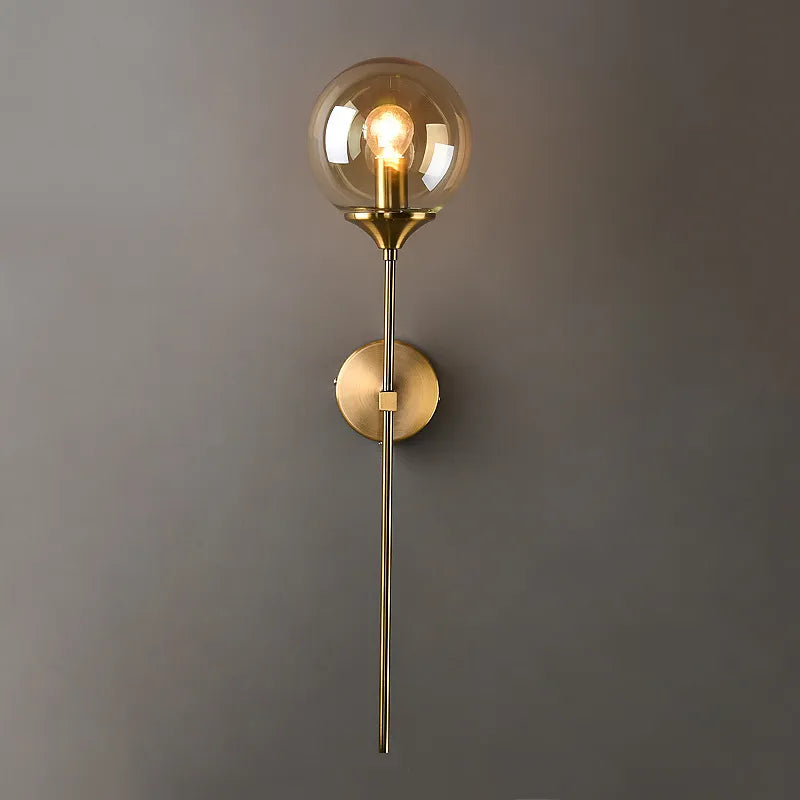 IWP - Stijlvolle Gouden glazen wandlamp