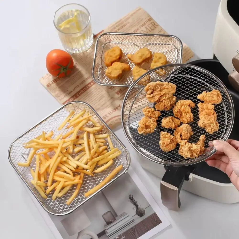 Stapelbaar RVS Airfryerrek – Grillmandje