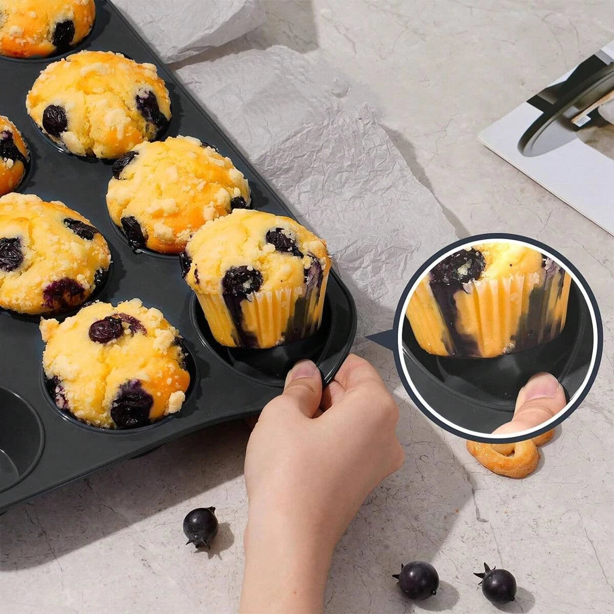 12-Cups Silicone Muffin- en Cupcakevorm