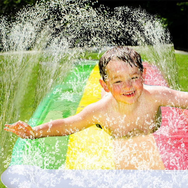 Opblaasbare Water Splash Glijbaan voor Kinderen - met sproeier