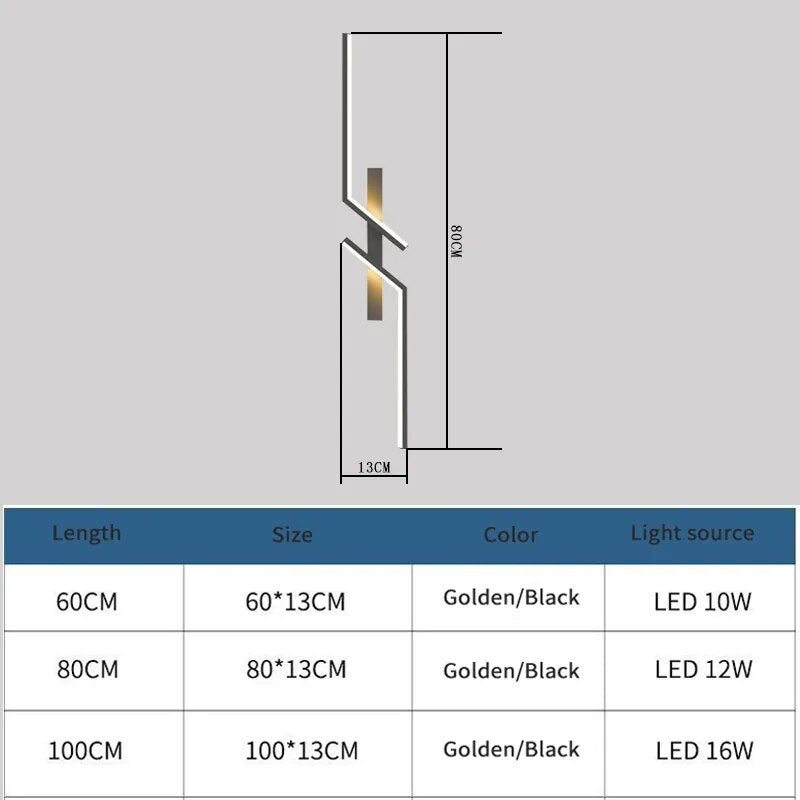 Elegante minimalistische LED wandlamp