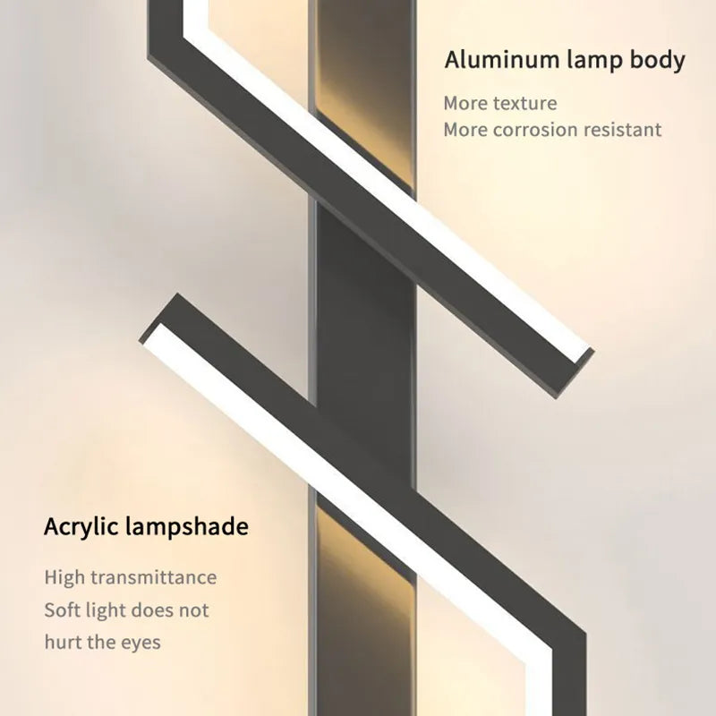 Elegante minimalistische LED wandlamp