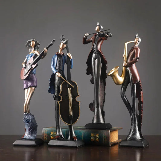 Muziekinstrumenten Harsbeeldjes - Decoratieve figuren