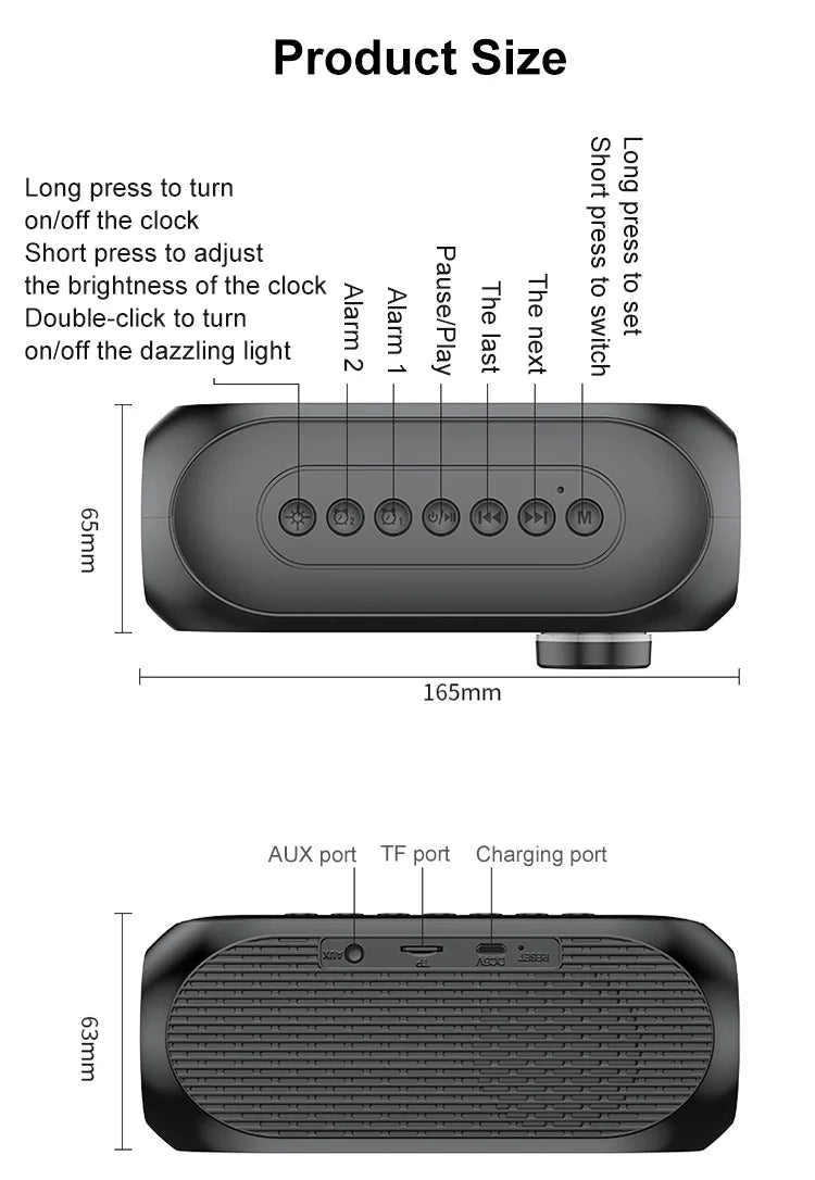 Alarmklok, Minisound box en lamp