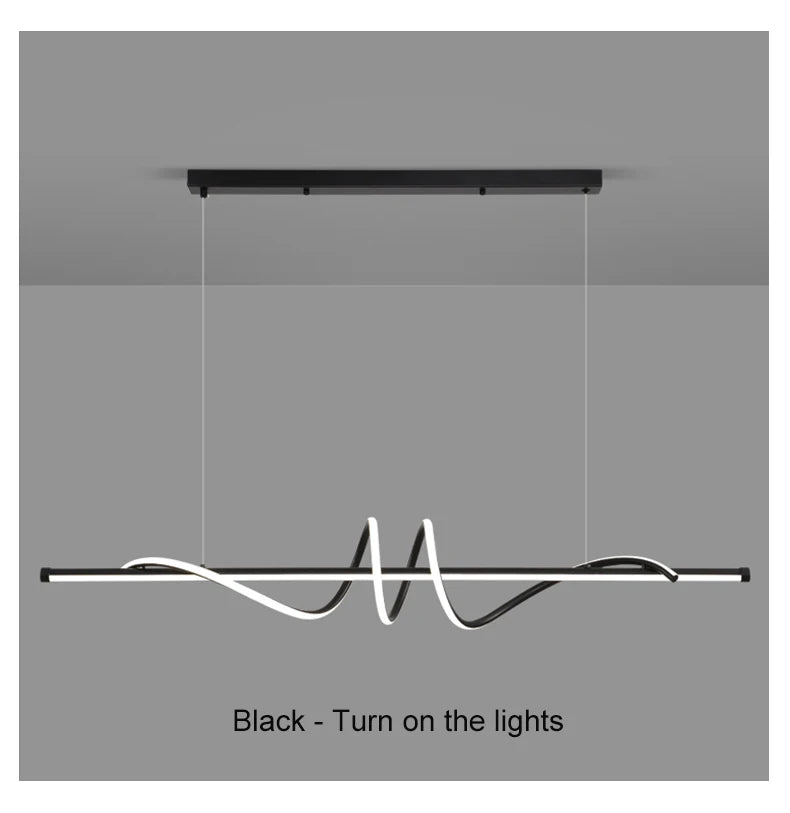 Moderne LED hanglamp 100 of 120 cm – zwart, goud of wit