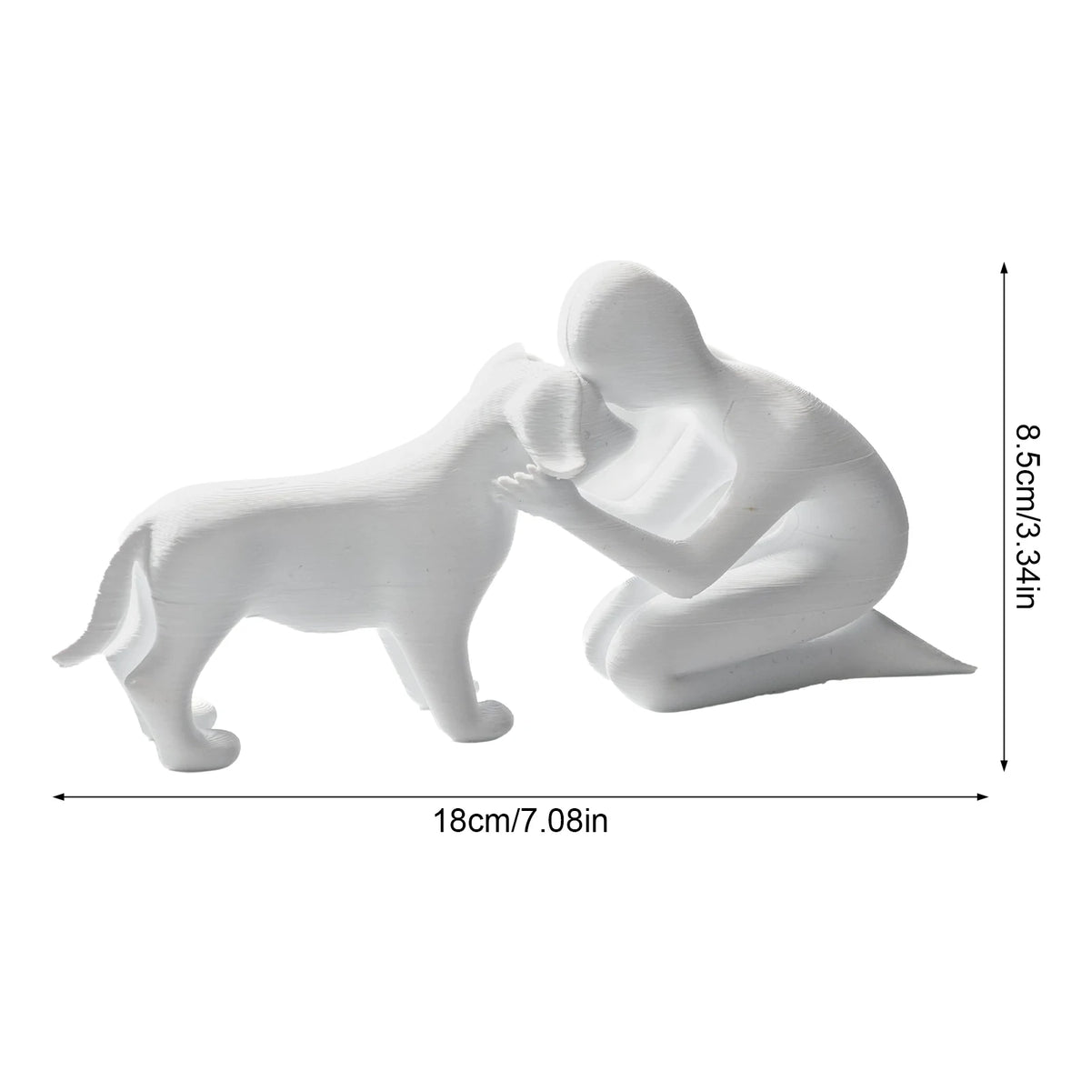 Beeldje Baasje met Hond – 18 cm