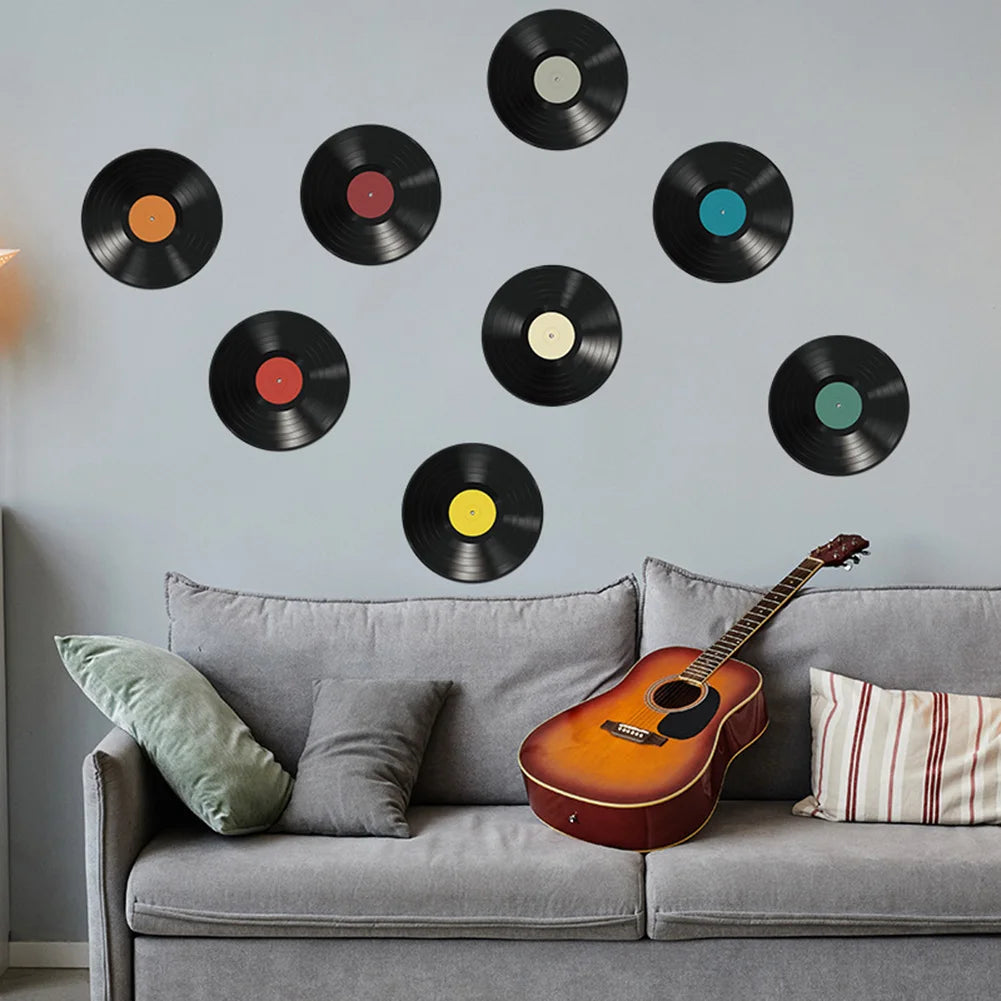 Set van Vinyl platen muurstickers - Muzikale decoratie