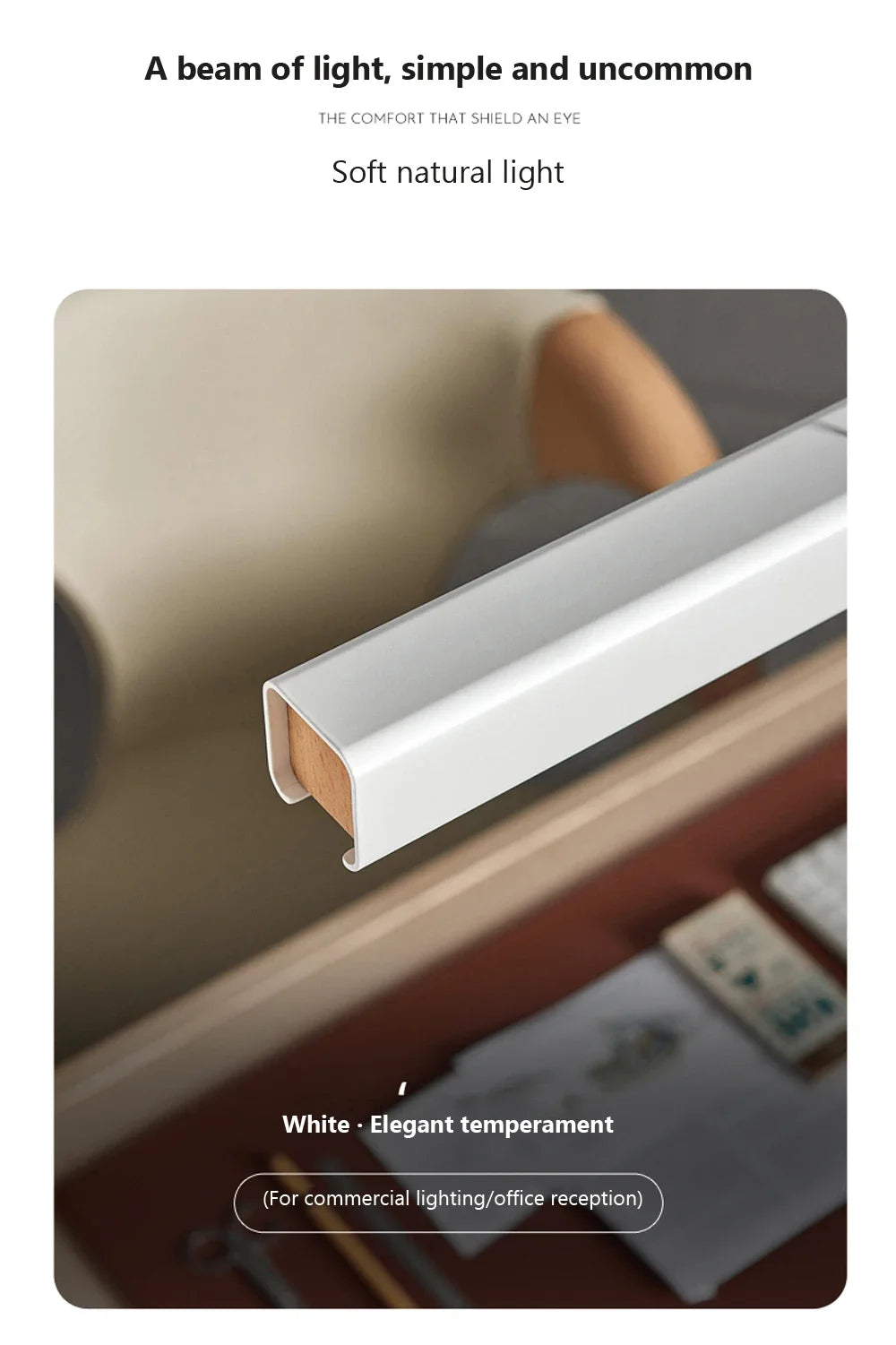 Moderne langwerpige LED-hanglamp voor eetkamer en woonkamer