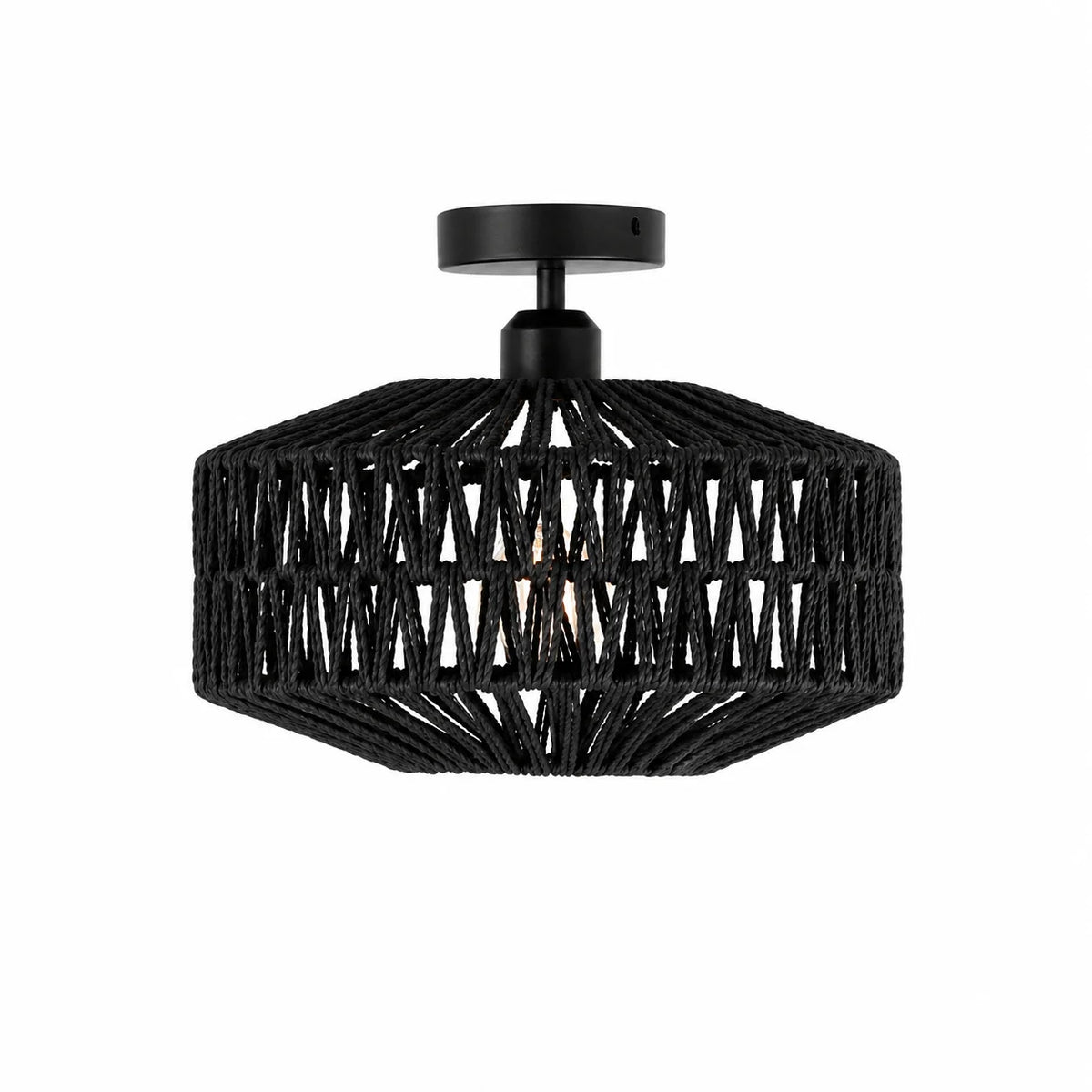 Rotan Plafondlamp 30 cm, Boho E27