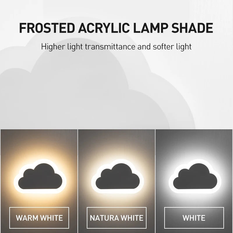 Wolken Design LED wandlamp - Nachtlamp