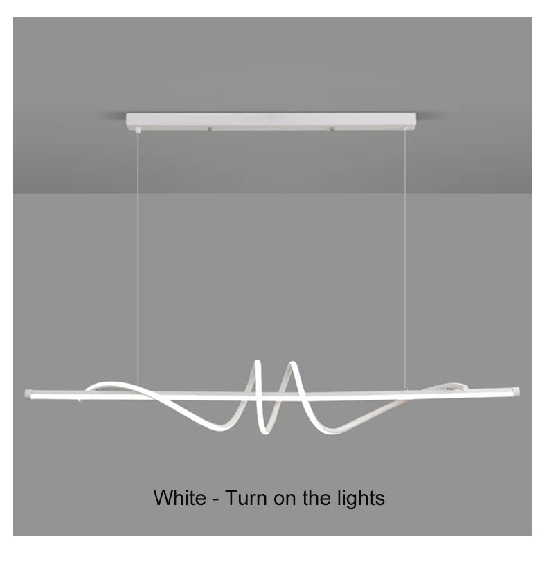 Moderne LED hanglamp 100 of 120 cm – zwart, goud of wit