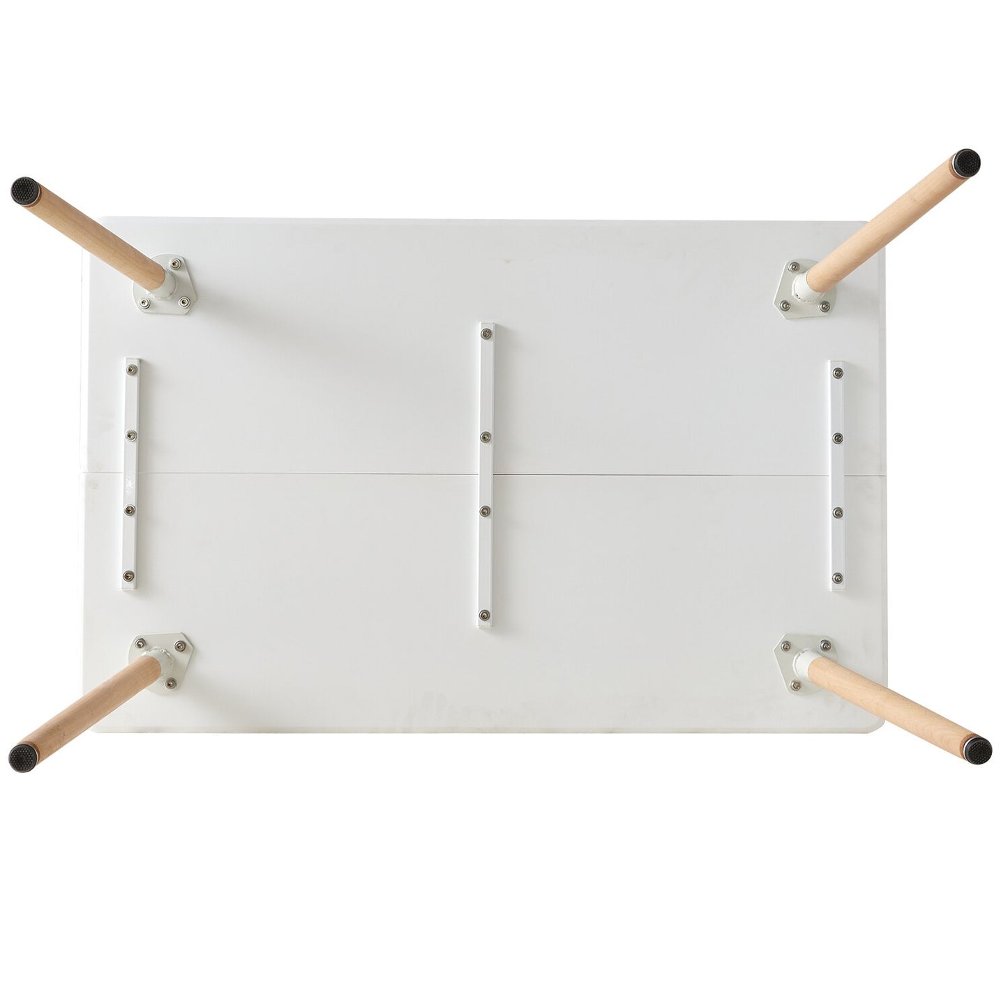 110cm Nordic Keukeneettafel - Rechthoekige tafel Wit