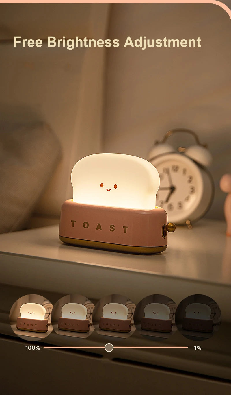 Brood toast LED nachtlampje