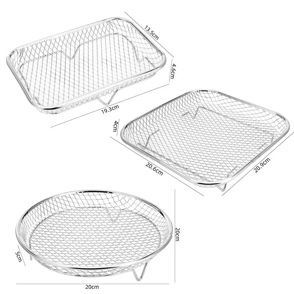Stapelbaar RVS Airfryerrek – Grillmandje