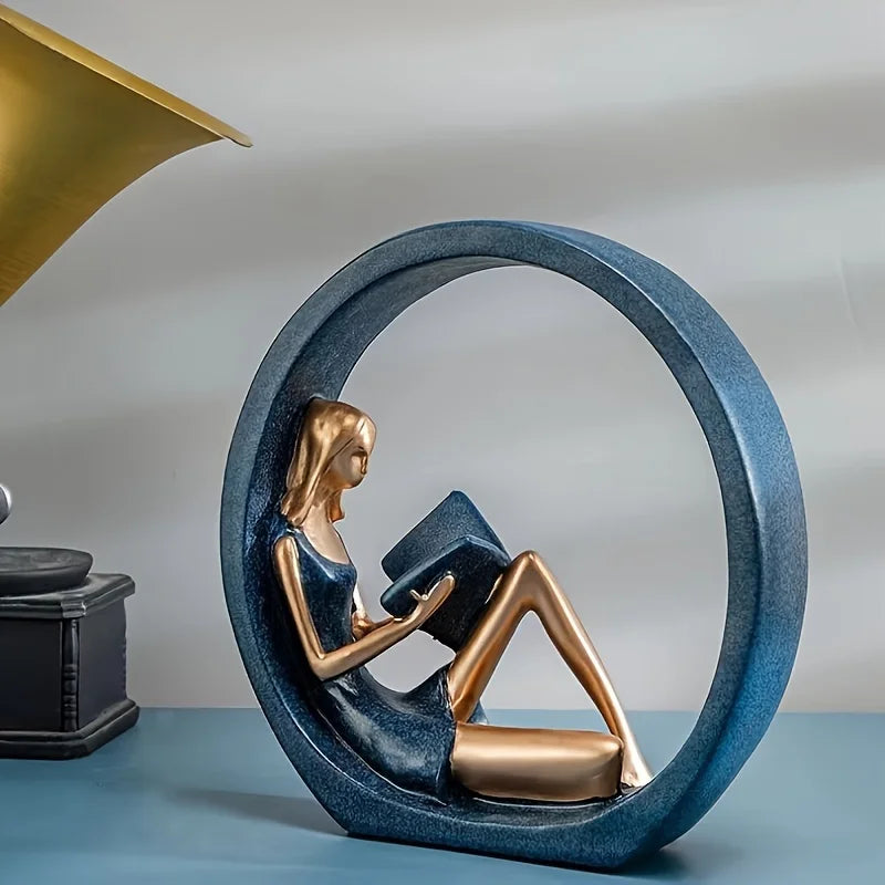 Lezend Meisje – Decoratief Beeldje van Kunsthars