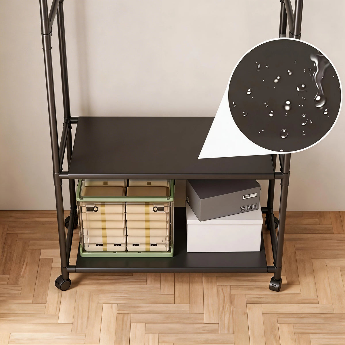 Versatile Garment Stand Hooks Space Efficient Clothes Rack Multi-Tier Storage Unit Living Room Garment Storage Organizer Shelf