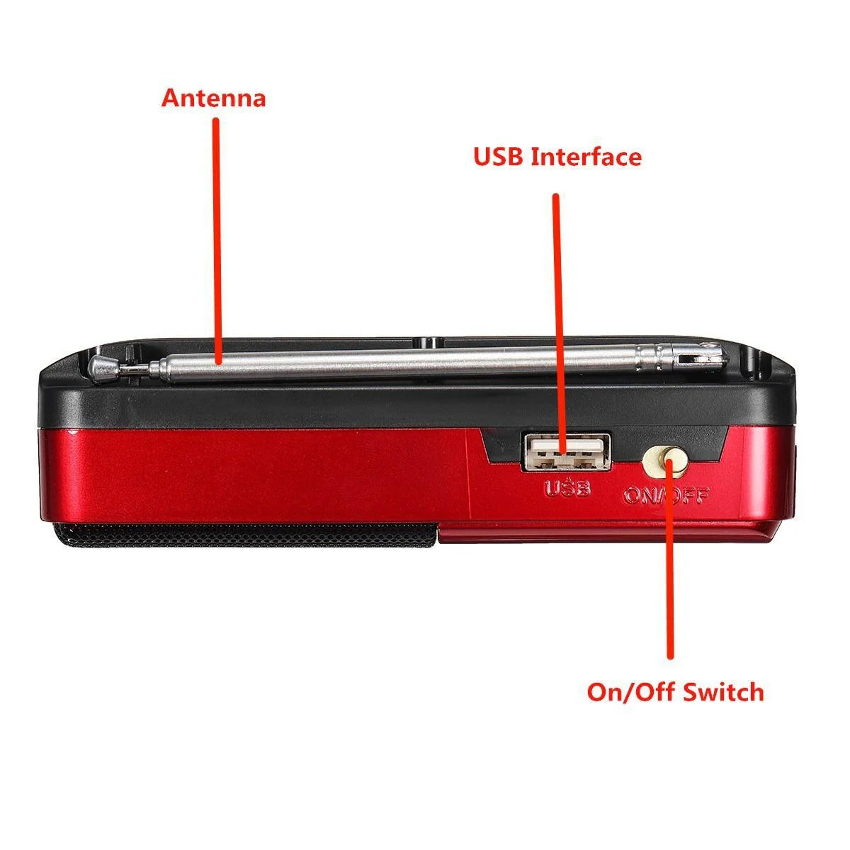 Multifunctionele Noodradio – Handkruik, Zonne-energie, FM/AM/WB, LED Zaklamp & Powerbank