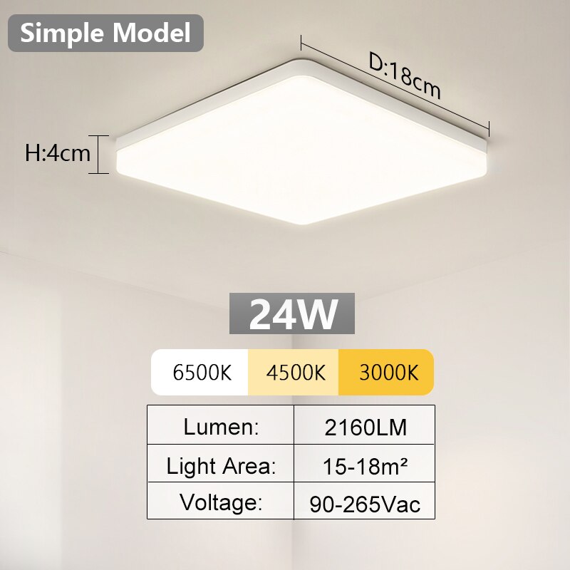 Led Plafondlicht  85-220V - Energiebesparend