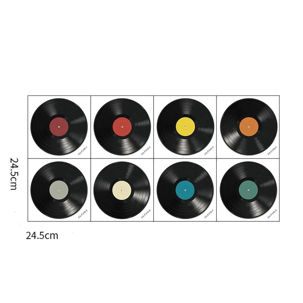 Set van Vinyl platen muurstickers - Muzikale decoratie