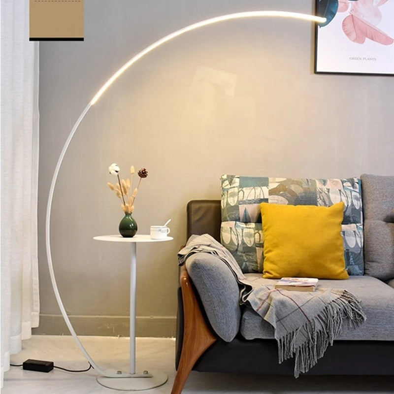 Scandinavische LED vloerlamp - Dimbaar met afstandsbediening