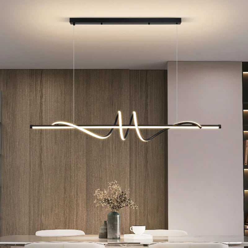 Moderne LED hanglamp 100 of 120 cm – zwart, goud of wit