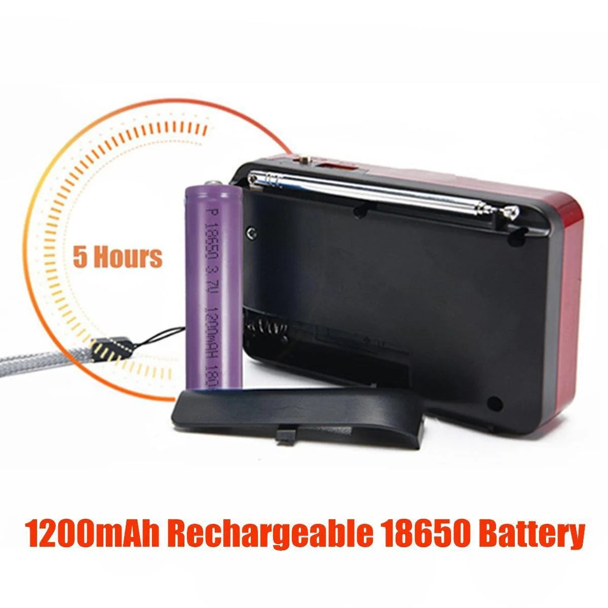 Multifunctionele Noodradio – Handkruik, Zonne-energie, FM/AM/WB, LED Zaklamp & Powerbank
