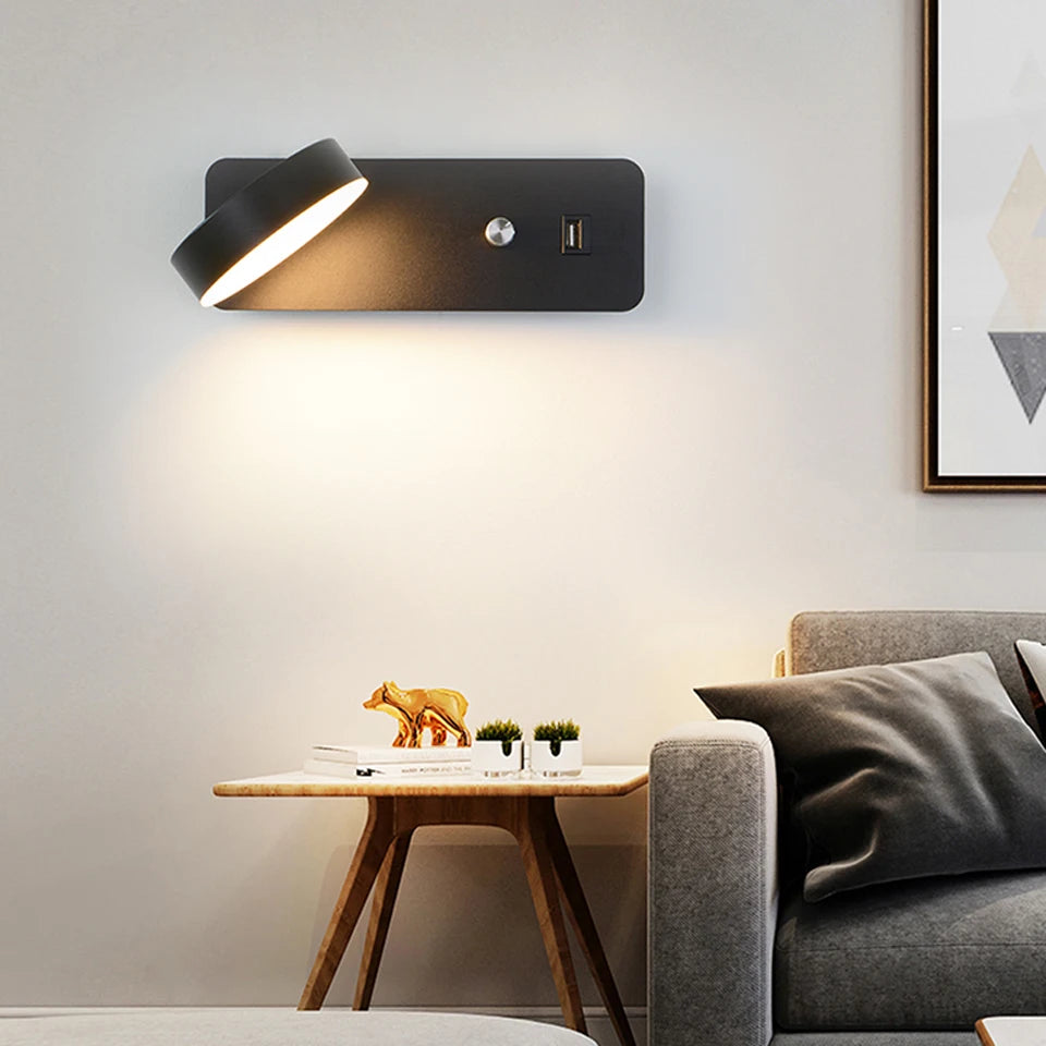 Stijlvolle LED wandlamp - USB Oplaadbaar - Ideaal voor slaapkamer