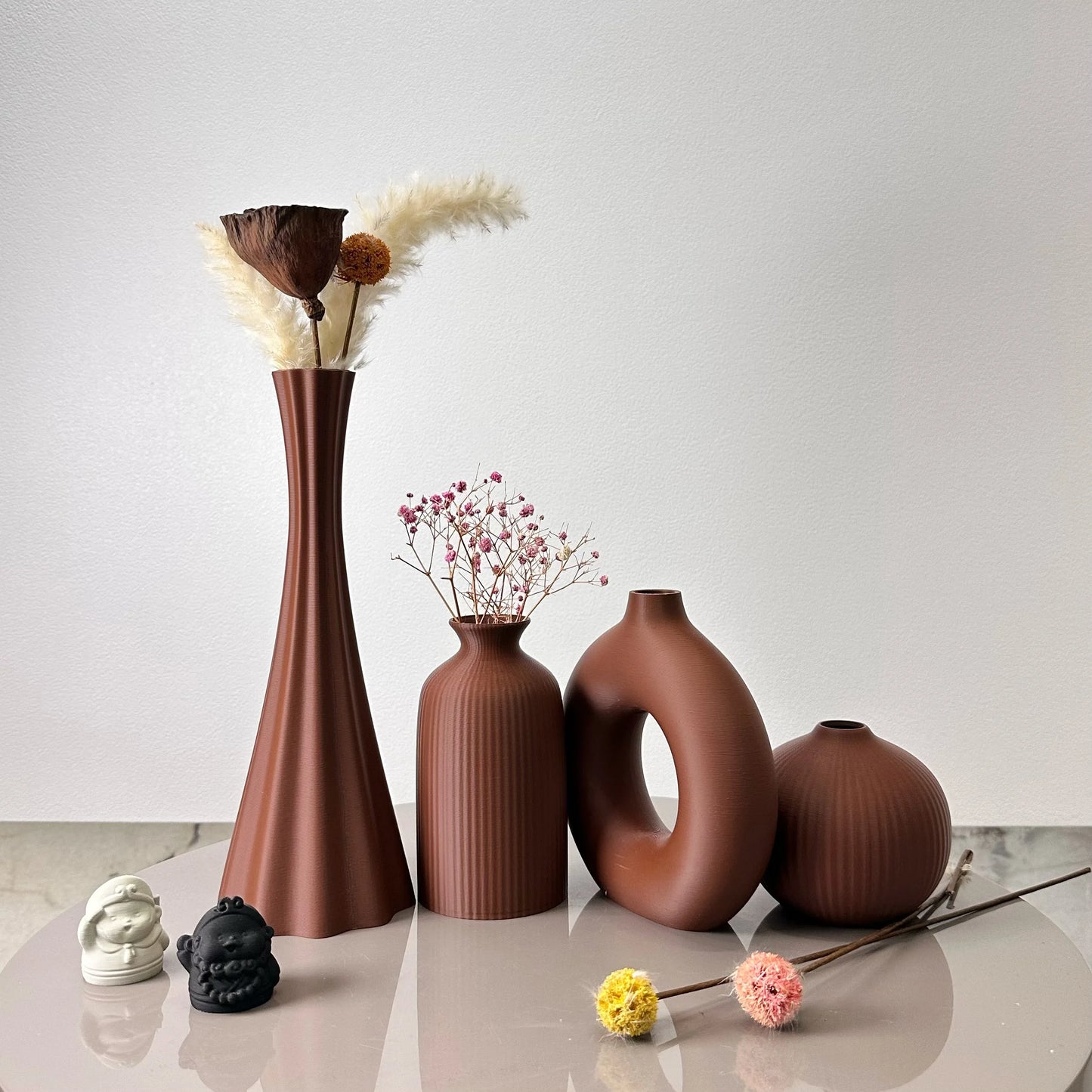 Set van 4 Bohemian vazen – Decoratieve vazen