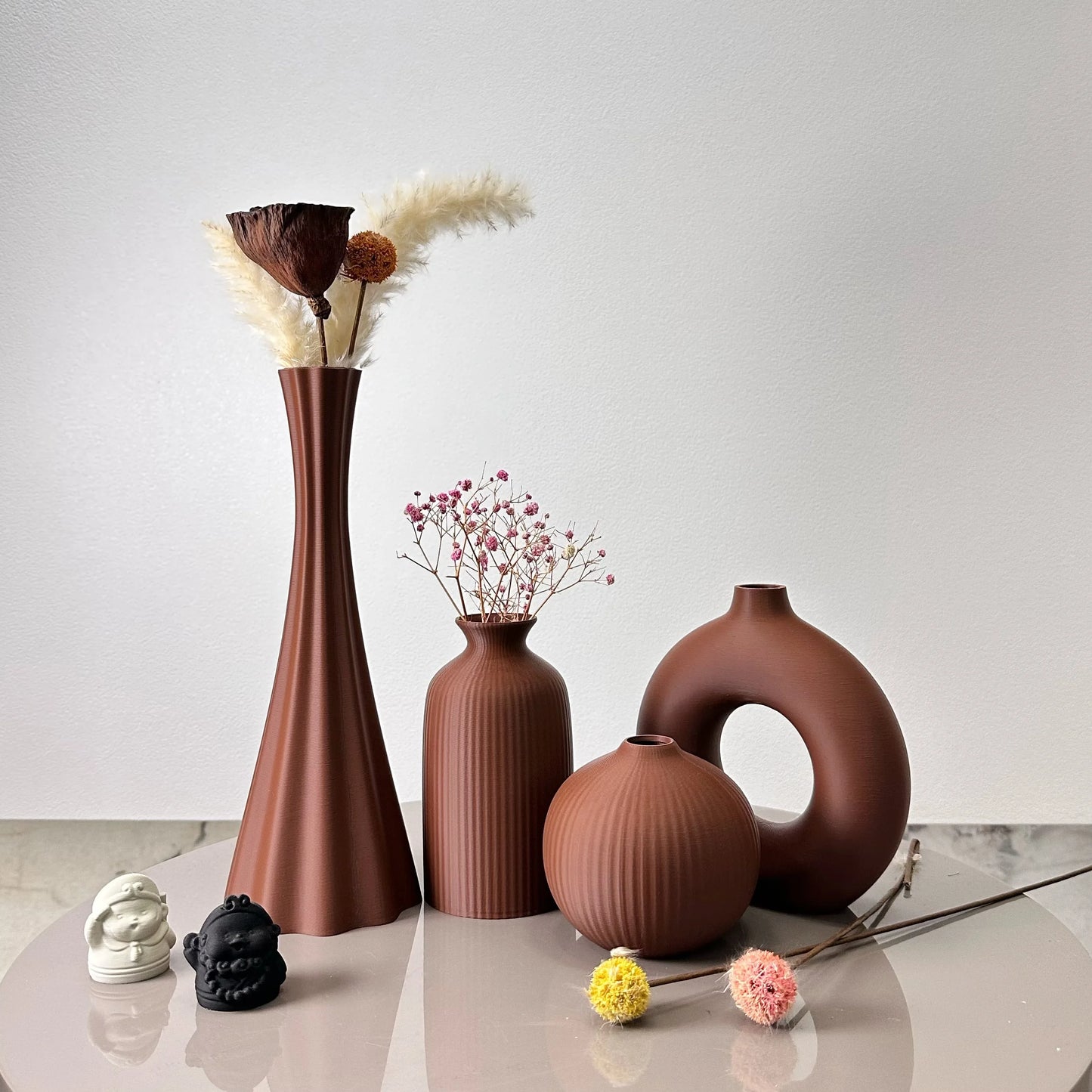 Set van 4 Bohemian vazen – Decoratieve vazen